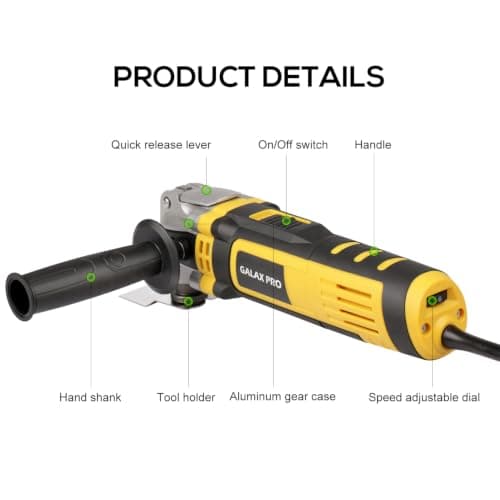 GALAX PRO 400W Oscillating Multi Tool,Quick Release 6-Speed,30Pc-Yellow — view 6
