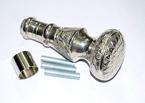 india.nautical.store Vintage Antique Walking Cane Wooden Walking Stick Silver Brass Handle Knob Gift ab,7 cm — view 3