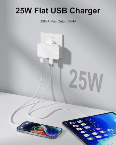 USB Charger Plug 4 Port, Multi Device USB Wall Charger Adapter — view 3