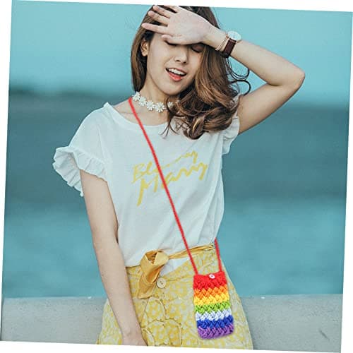 Gatuida Hand Woven Shoulder Bag Phone Bag for Women Travel Storage — view 2