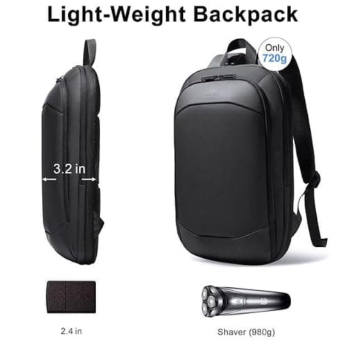 Expandable 15.6 Inch Laptop Rucksack for Men, Slim Business Work Backpack — view 3