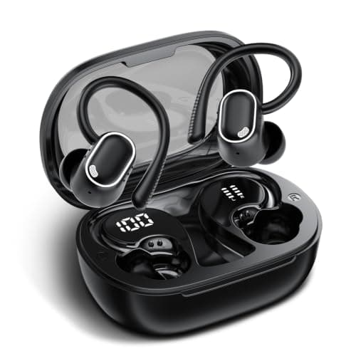 Wireless Earbuds Sports with EarHooks, HiFi Stereo Bluetooth 5.4 Headphones