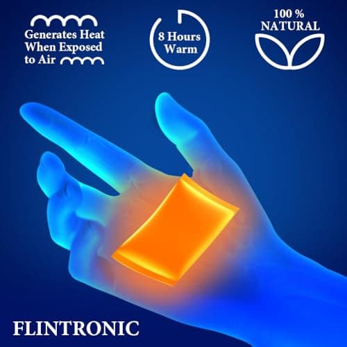 Flintronic 10 Pairs Hand Warmers, 12 Hours Warm Hands - Hand Heat Pads - Air Activated - Instant Heat - Natural Warmth - Pocket Heater — view 3