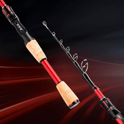 EOW XPEDITE LITE Portable Telescopic Fishing Rods & Combo, Spinning & Casting Fishing Poles, 24T Carbon Rod Blanks, Solid Carbon Tip, Split Cork Grips, Travel Rod, Combos with 5+1BB Spinning Reel — view 4