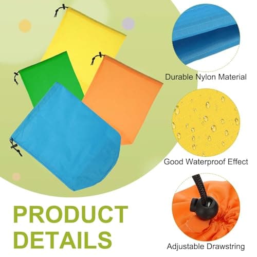 YELARXI Stuff Sack with Toggle, 7x13Inch (Dark Green) — view 3