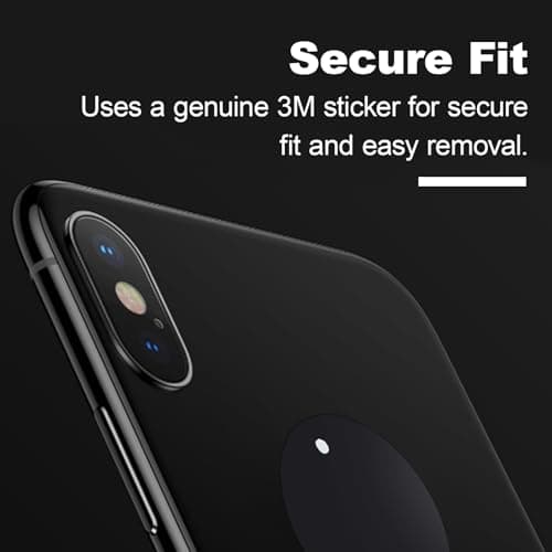 Magnetic Phone Mount Metal Plates, 6 Black Adhesive Discs for Car Holders — view 4