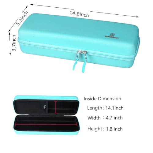 Tourmate Hard Storage Case for Greatever Dry Snorkel Set,Travel Case for Anti-Fog Scuba Diving Mask, Only Case (Cyan) — view 5