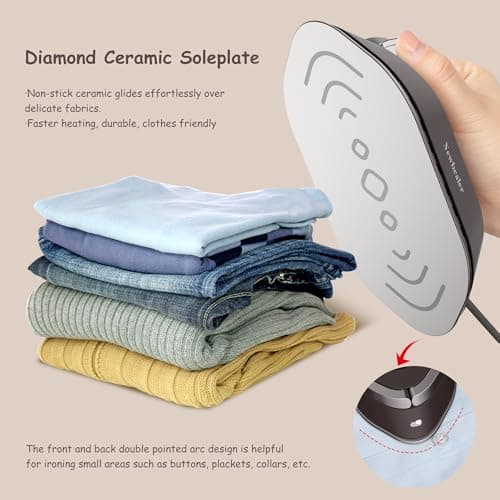Newbealer Mini Travel Iron, Brown — view 5