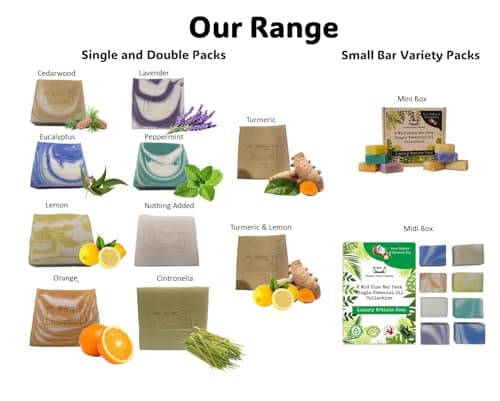 Bristol Soap Company Artisan Soap Guest Size Bar Pack, 8 Handmade Essential Oil Soaps, Shea Butter & Coconut Oil, Cruelty-Free & Vegan Gift Set (8x30g) — view 3