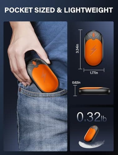 Hand Warmers Rechargeable 2 Pack, Up to 24Hrs, Magnetic 2 in 1 — view 5