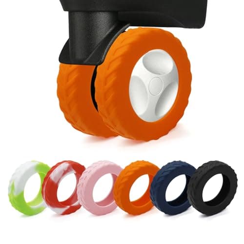 Luggage Wheel Covers, Anti Dust & Scratch, For 2-2.4" Wheels - Orange