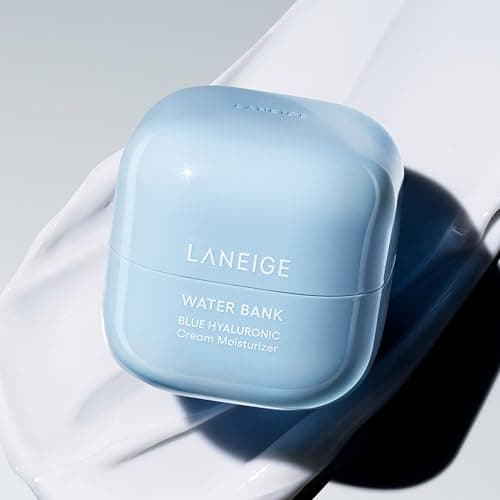 LANEIGE Water Bank Blue Hyaluronic Cream Moisturiser, Korean Face Moisturiser for Normal to Dry Skin, 100-Hour Hydration, Strengthen Skin Barrier, Blue Hyaluronic Acid & Pepta-Panthenol Complex, 20ml — view 2