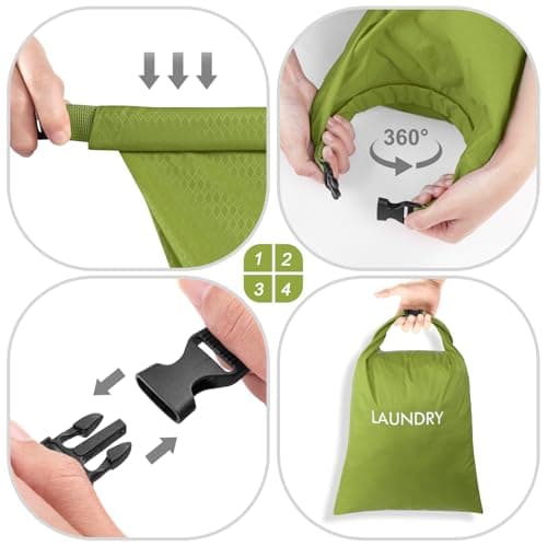 CANBOX 2 Pack Travel Laundry Bag, Nylon Washing Bags for Laundry, Camping — view 4