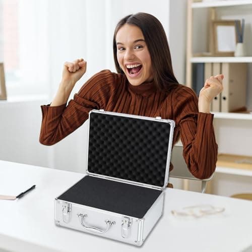 Aluminum Briefcase With Lock - Truck Storage Organizer Chest - Built-in Sponge Truck Storage Organizer Chest With Security Lock Multifunctional For Men — view 3