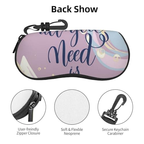 Glasses Case All You Need Is Wi Fi Sunglasses Case For Men And Women - Zipper Portable Spectacle Cases With Clip — view 3