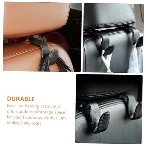 ARTSEWPLY 2 Pcs Vehicle Seat Back Hooks Auto Headrest Hangers Car Seat Back Storage Hangers with Stainless Steel Material and Excellent Bearing Capacity for Coats and Clothes — view 4