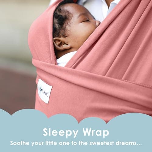 Sleepy Wrap Baby Carrier 3-16 kg, Stretchy Wrap Infant Sling, Pink — view 2