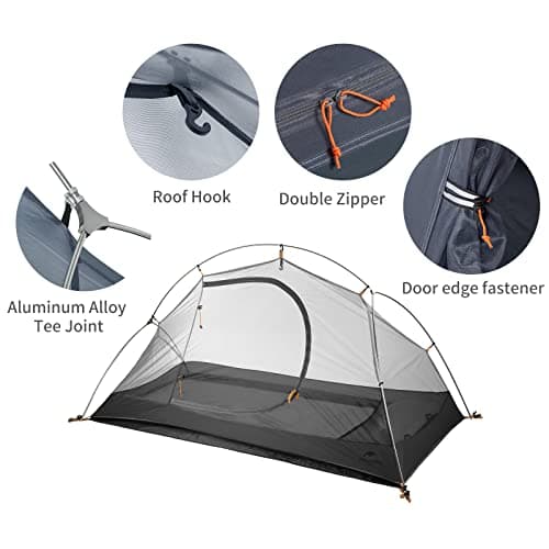 Naturehike Ultralight 1 Person Tent Waterproof Backpacking Tent for Camping Cycling Hiking (Navy) — view 3