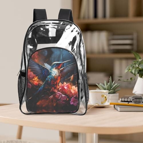 WZYCWB Hummingbird Patterned backpack set (lunch bag and pencil case) | Perfect for school, work, business trips, and travel. — view 6