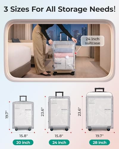 BAGSMART Travel Vacuum Bags for Suitcase & Home, 12 Pack with Wireless Pump — view 6