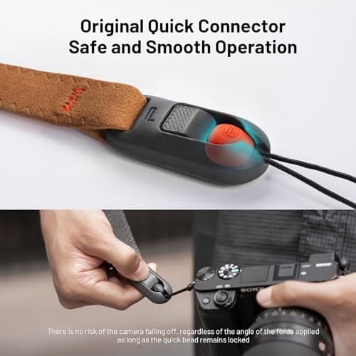 PGYTECH Camera Wrist Strap Air, Adjustable Quick Release Camera Hand Strap Compatible for DSLR or Mirrorless Camera, Earth Brown — view 3