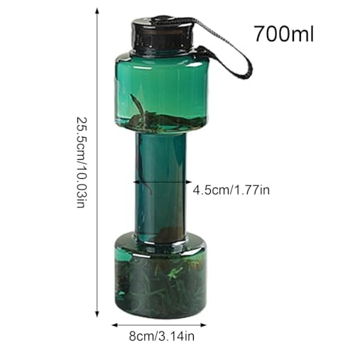 Dumbbell Shaped Water Bottle - Leak-proof Dumbbefelles Water Container — view 4