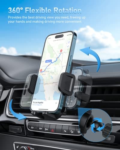 doenci Car Phone Holder, Mobile Phone Holder for Car Air Vent, Upgraded — view 4