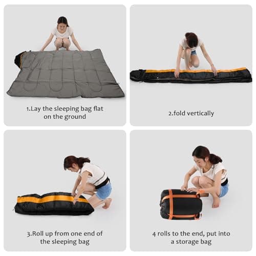 Longzhuo Heated Sleeping Bag for Adults, Extra Large for 4-Season Camping — view 6