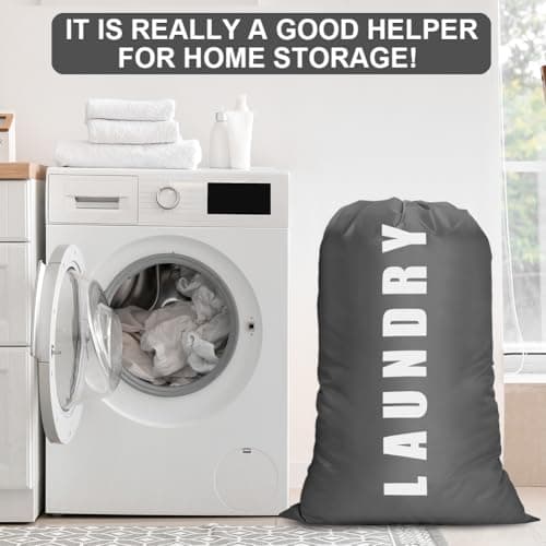 flintronic Extra Large Laundry Bag, 61×91cm Foldable Storage Bag, Dirty Clothes Bags, with Drawstring Closure, Durable Rip-Stop, Convenient, for Travel/Bathroom/Bedroom/Dormitory-Purple Sloth Bear — view 6