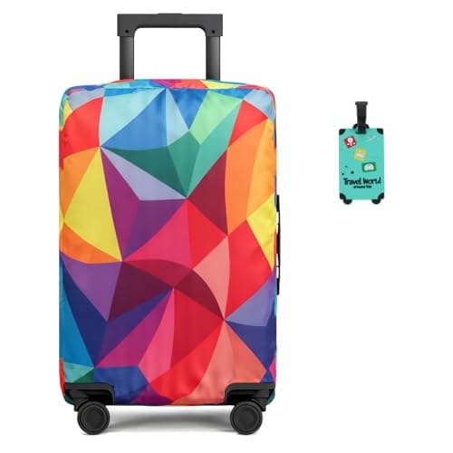 Aovanta Suitcase Cover Protector, 29-32 inch Large Luggage Cover with Suitcase Tag, Elastic Suit Case Covers for Luggage, Travel, Holiday (Pattern 1, 29-32in)