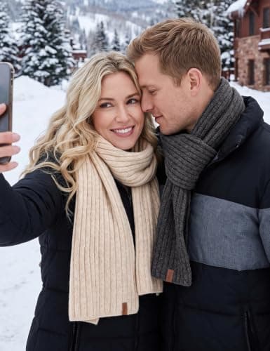 Vijamiy Winter Scarf Lightweight Long Knitted Scarves for Women Men — view 6
