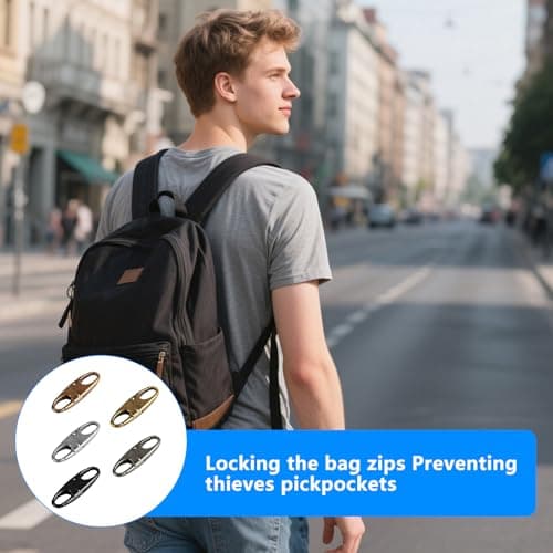 15 Pcs Zipper Clips Anti Theft, Zipper Locks for Backpacks — view 6