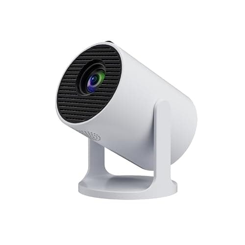 LaylaTang HY300Pro+S2 Mini Projector with Android TV 13, 25000 Lumens, 4K Support, AutoKeystone, 5G WiFi/Bluetooth, 180°Rotation, Portable Projector for Bedroom, Indoor Outdoor Movies, Garden, Camping