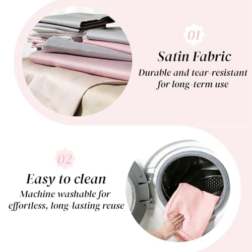 Uwenkjie Large Vacuum Storage Bags 2 Pack, Pink Compression Organizer with Air Valve, 54x42x60cm Compressible to 30cm, Thick Twill Fabric for Clothes Duvets Bedding — view 4