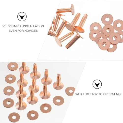 DIY Leather Rivets Kit 10 Sets Alloy Tubular Rivets for Luggage — view 3