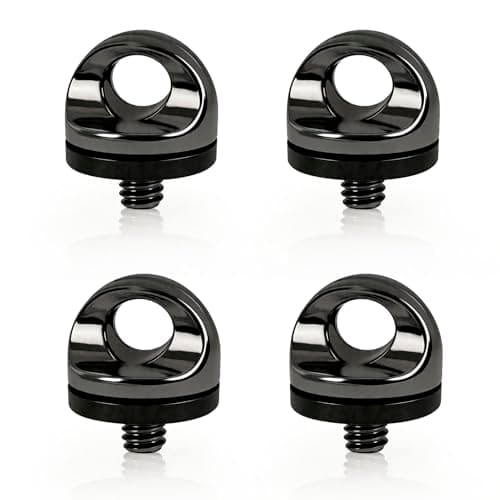 CanQuanSWZX 4PCS Neck Strap Screw Holder, Camera Wrist Strap with 1/4 Inch Screw, 1 4 Camera Screw Adapter, 1 4 20 Camera Screw, 1 4 Camera Strap Screw for DSLR and Mirrorless Cameras