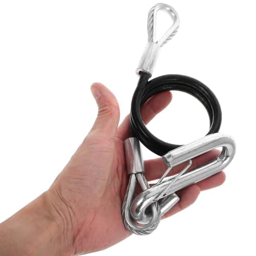 SUPVOX Wire Towing, with Break Universal Coating, 3500lb Strength with Rubber 2pcs Safety Cable Hooks Heavy Duty Steel Trailer Use for Vehicle and Outdoor Towing Tasks — view 3