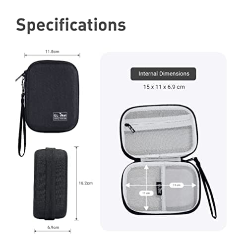 GL.iNet Router Case, EVA Hard Shell, Water-Resistant and Shockproof, Black — view 2