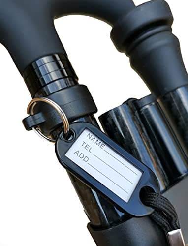 Deluxe Carbon Fibre 4-Part Folding Adjustable Walking Stick Cane for Men, Ladies and Women with Soft Grip Handle - 33.5” to 37.5” — view 5