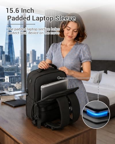 Kono Ryanair Cabin Bag 40x30x20, Underseat Travel Backpack, Black — view 4