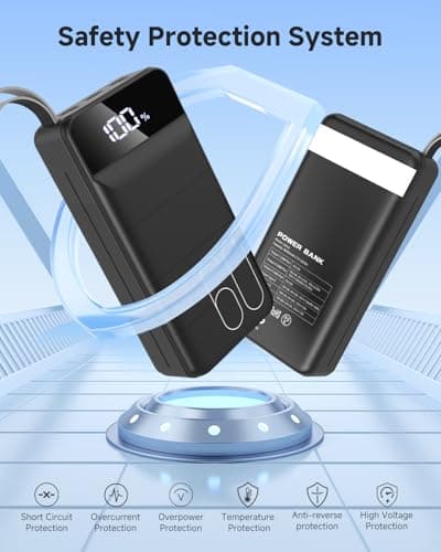 PDBEST 60000mAh Portable Power Bank Fast Charging with 3-in-1 Cable — view 6