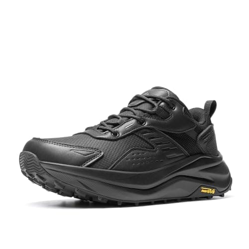 NORTIV 8 Men's Wide Toe Box Waterproof Hiking Shoes,Size 11,Black