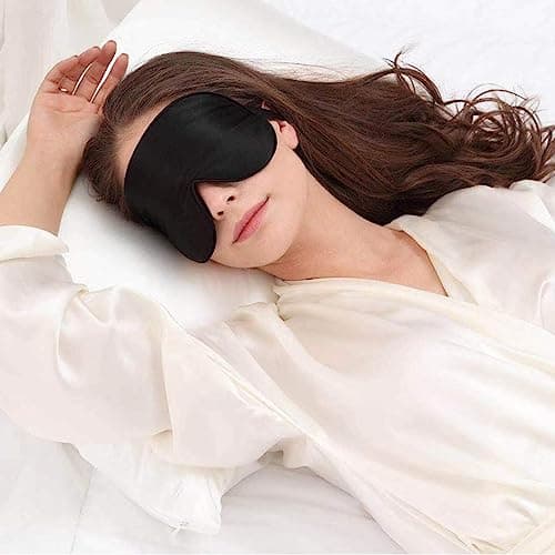 Alaska Bear Mulberry Silk Sleep Mask, Cool and Smooth (Original Black) — view 5