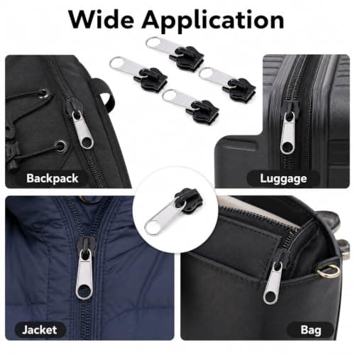 Thfaeyta 12 Pcs Plastic Zip Repair Kit Replacement Zipper Slider Zip Fixer — view 5