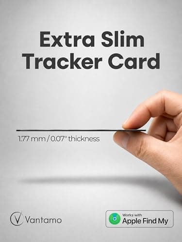 Vantamo Ultra-Thin Wallet Tracker, Apple MFi Certified, IP68 Waterproof Bluetooth Tracker for Wallet & Passport, Work with Apple Find My, Wireless Charging, iOS Only — view 4