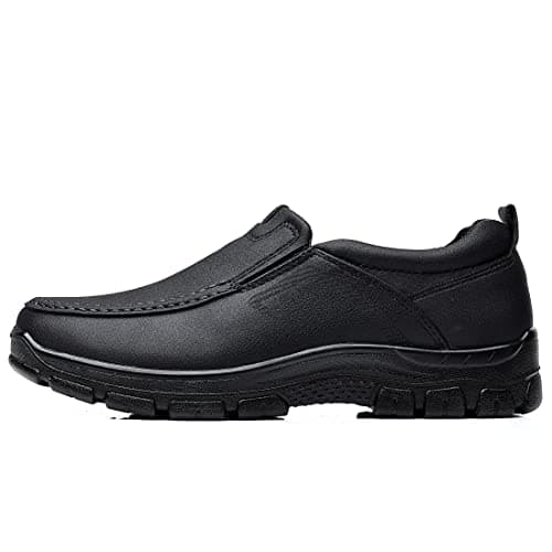 COSIDRAM Mens Loafers Slip on Casual Shoes Fashion Walking Moccasin Business Office Dress Outdoor Black 9.5 — view 4