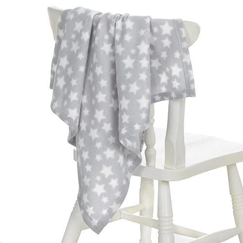 BBsky Set of 3 Baby Boy Girl Unisex Newborn Super Soft Fleece Blankets, Multi Purpose Patterned Crib Car Moses Pram Seat Stroller Cover Travel Home or Just for Gift Idea (Grey) — view 4