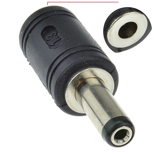 kenable DC Power Jack Converter Adapter 3.5mm x 1.3mm Female Socket to 5.5mm x 2.1mm Male Plug In-Line CCTV Black
