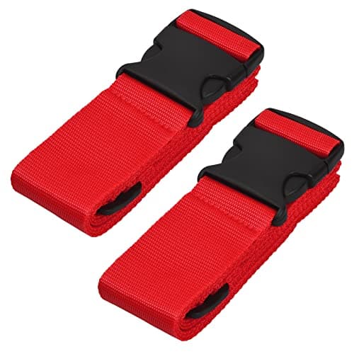Cozlly Luggage Straps 2/4 Pack Suitcase Straps Adjustable Luggage Strap for Suitcases Baggage Bag Travel Accessories Suitcase Strap Belt Wide Packing Straps Band with Quick Release Buckle…