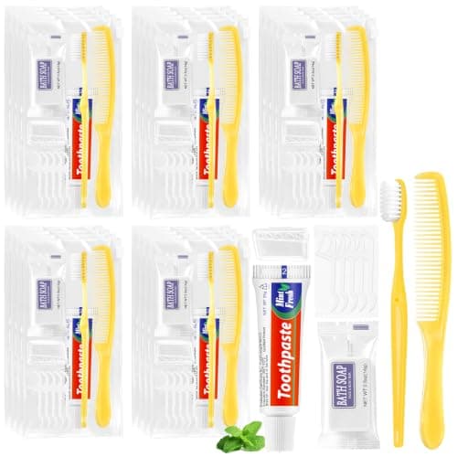 NICEMOVIC 20 Sets Hygiene Kit Bulk for Homeless, Basic Toiletry Kit Homeless Care Package Supplies Bulks, Travel Size Toiletries Set for Men & Women, Disposable Bulk Hygiene for Travel, Hotel, Charity